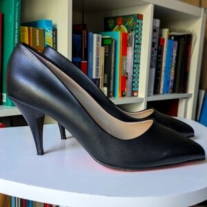 Miss Angel Women's Elegant Black Pointed Pump Heels - Size 37 / US 7